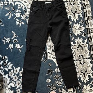 KanCan Women's Distressed Black Skinny Jeans